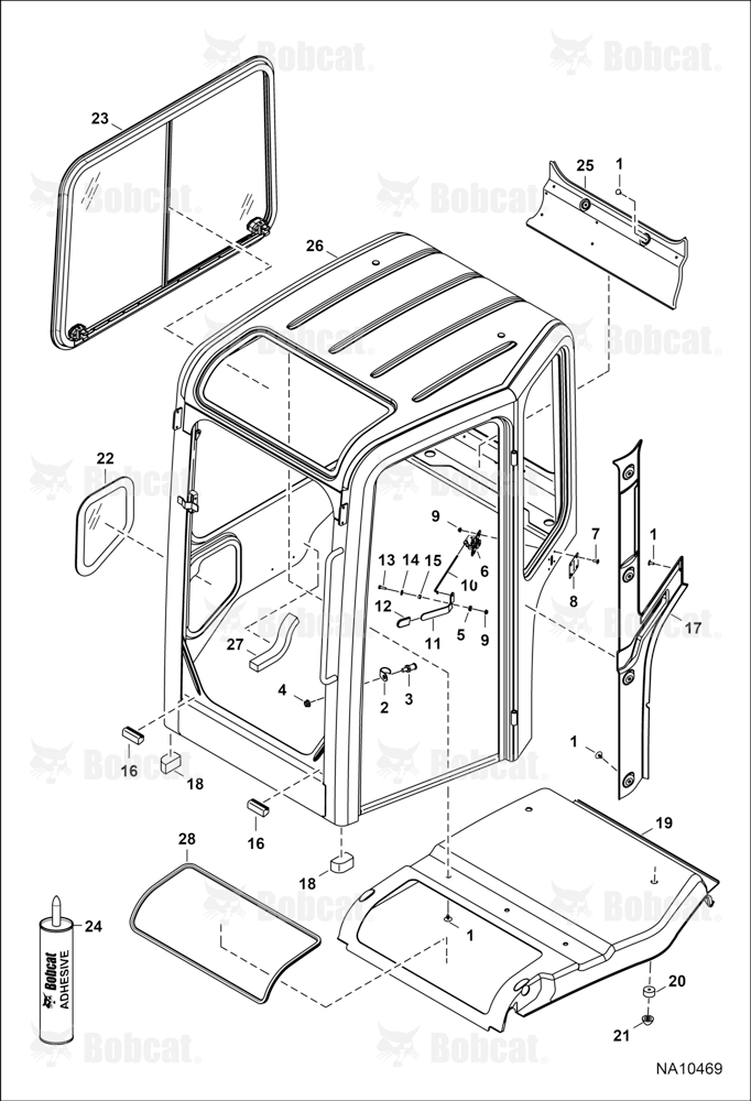 Operator CAB (RH Window & Insulation)