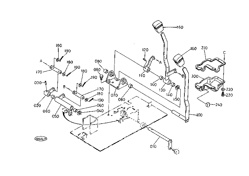 Aux.Control Valve Lever With Cab