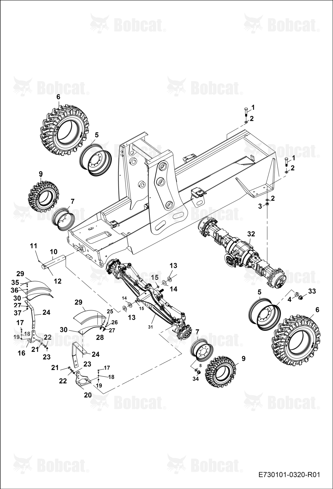 Wheel and Axle Connections (FOR 18" RIM)