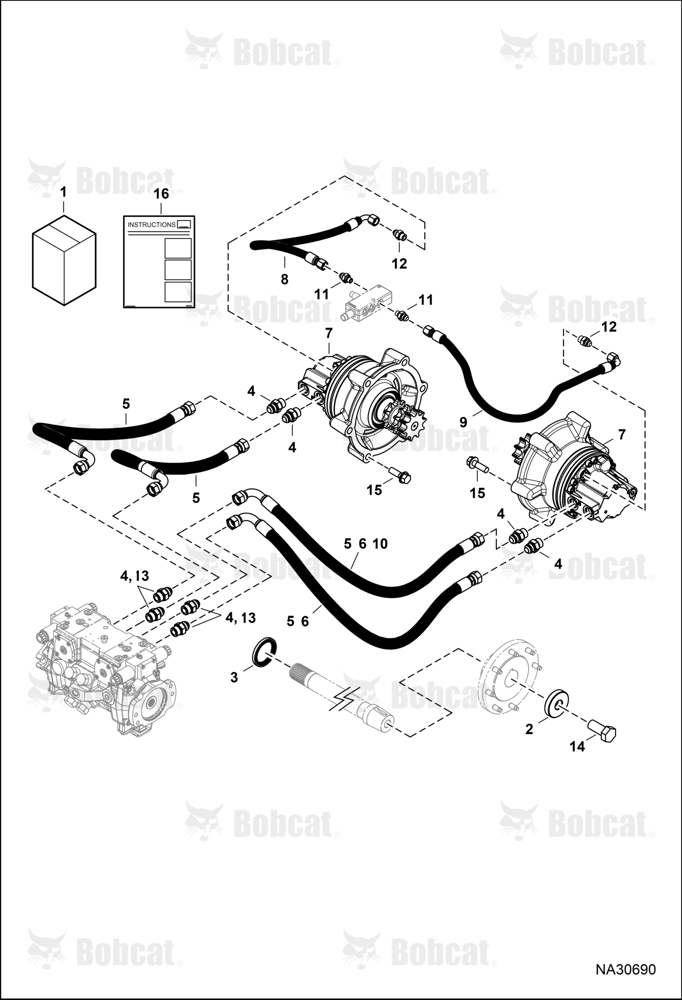 Drive Motor Replacement Kit (1 Speed) (ML04) B42413438 & Above