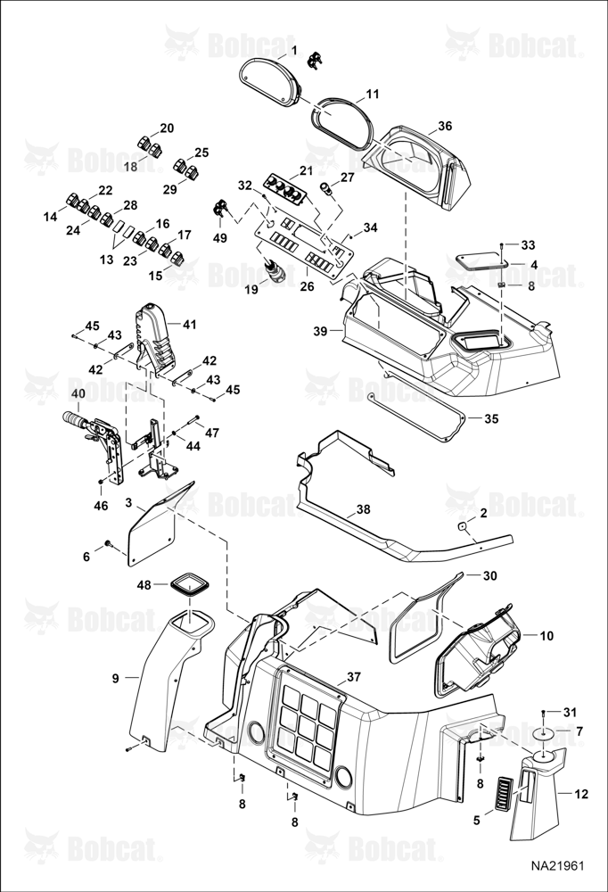 Operator Controls (RH Console) (W/HVAC) (SPS) B5PM11001 & Above