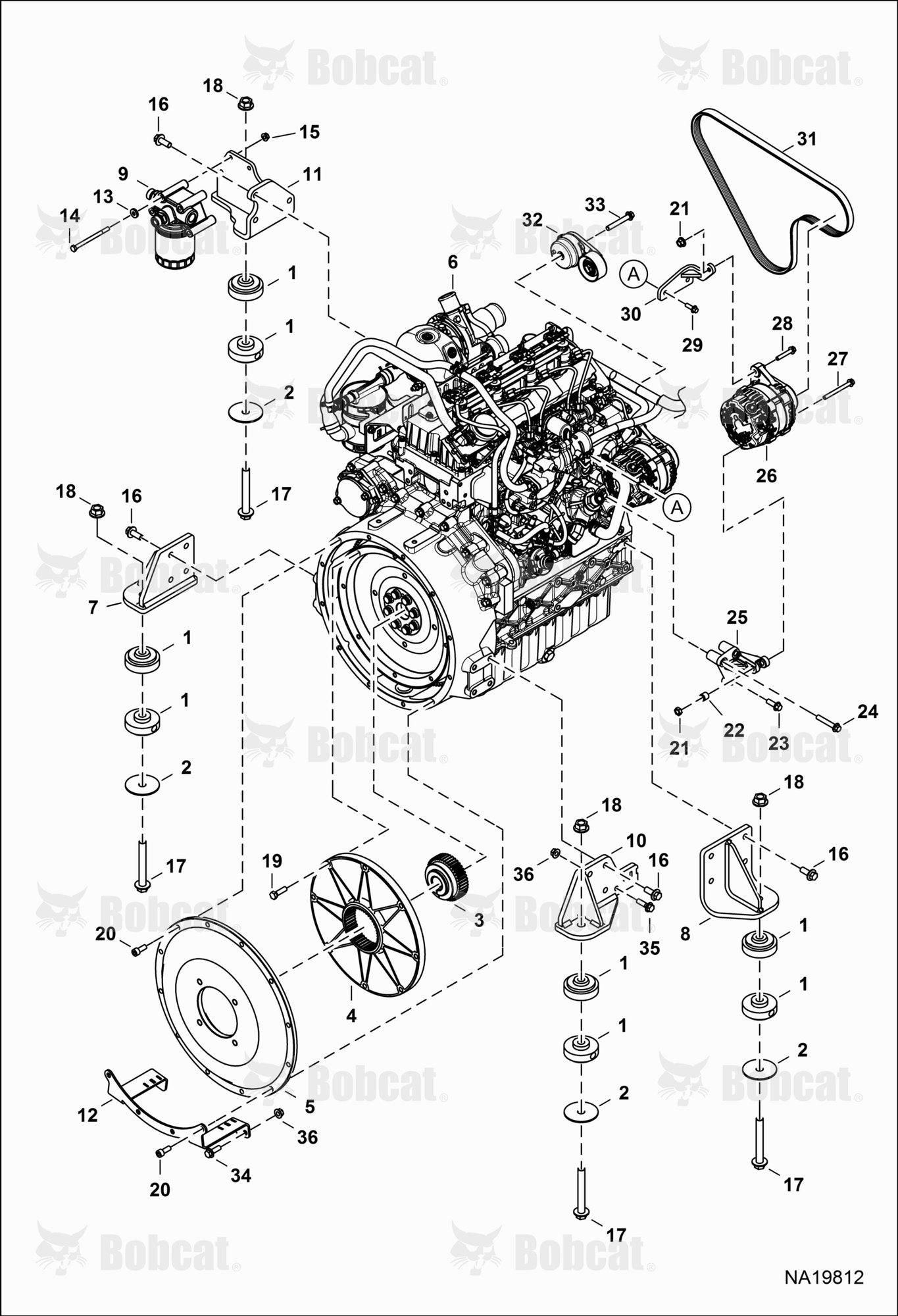 Engine & Attaching Parts (Engine Mounts)  B55H11001 & Above