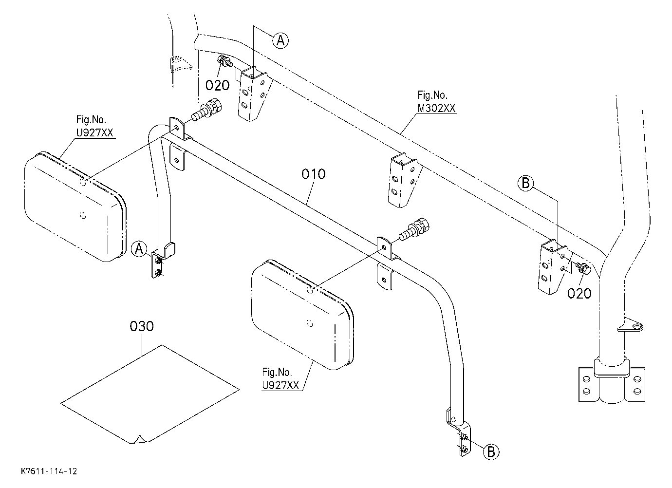 Headrest Stay Kit (W/G. No. V4443) [Option]