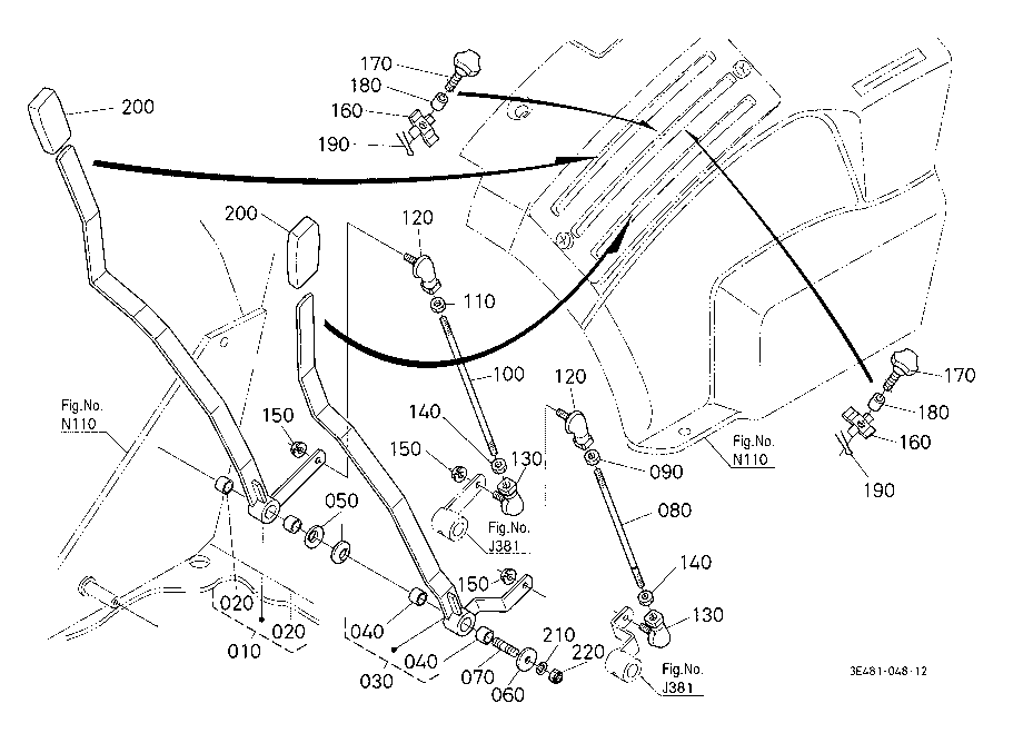 Draft And Position Control Lever [Cab Type]