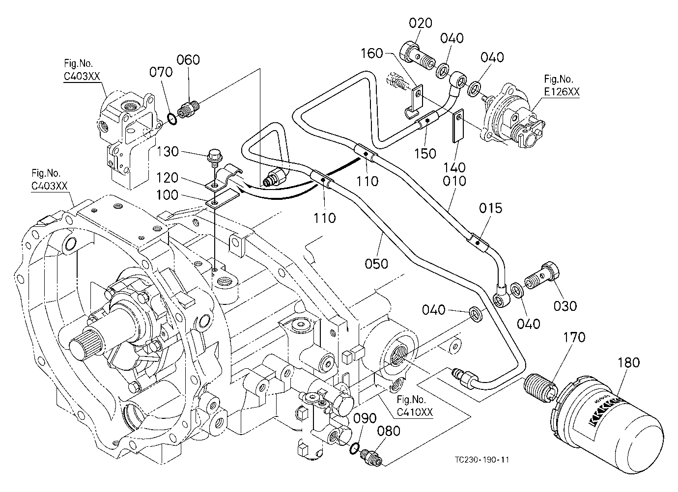 Pto Hydraulic Oil Line