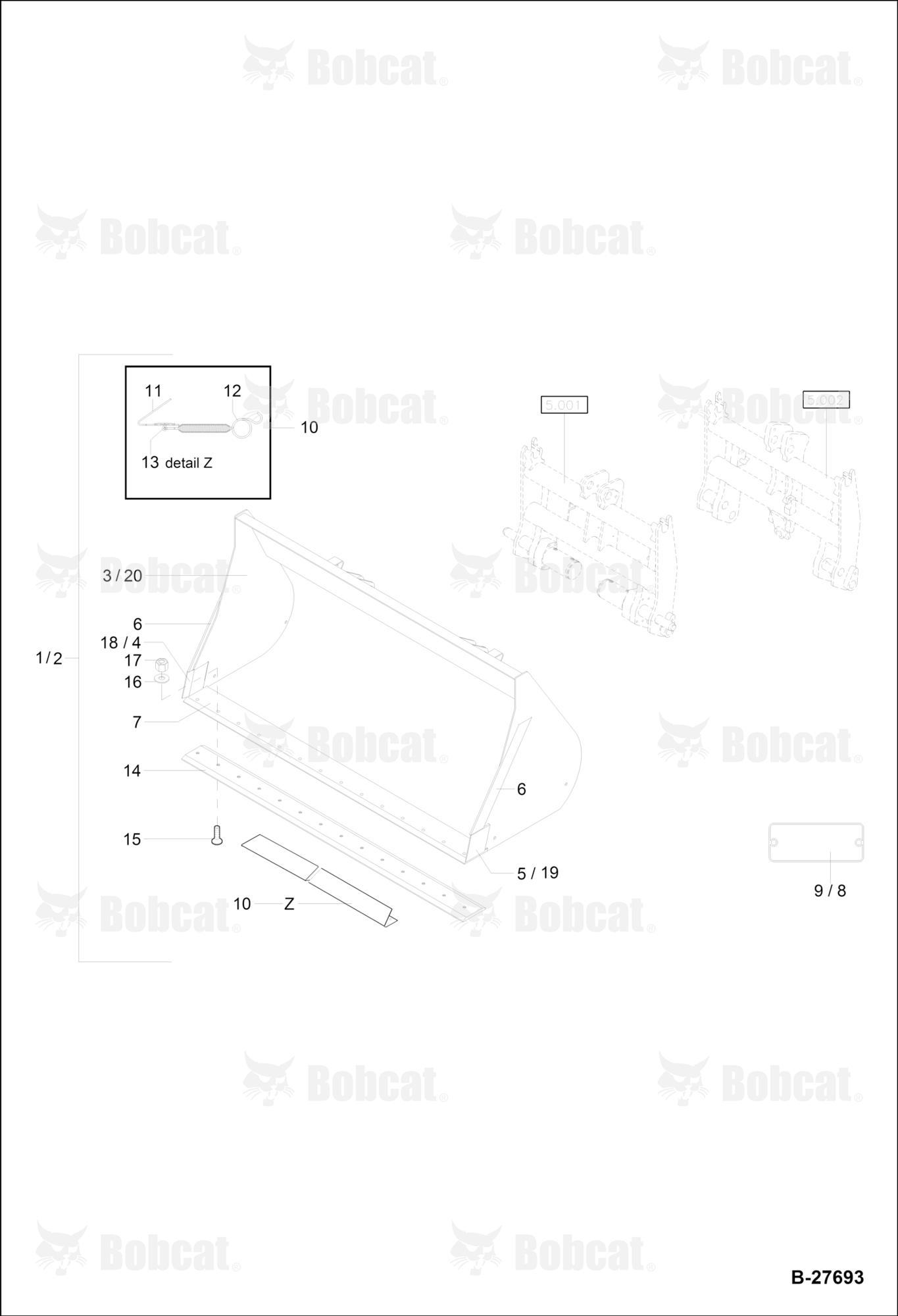 Light Material Bucket 1950MM 1,20CBM + 1,35CBM