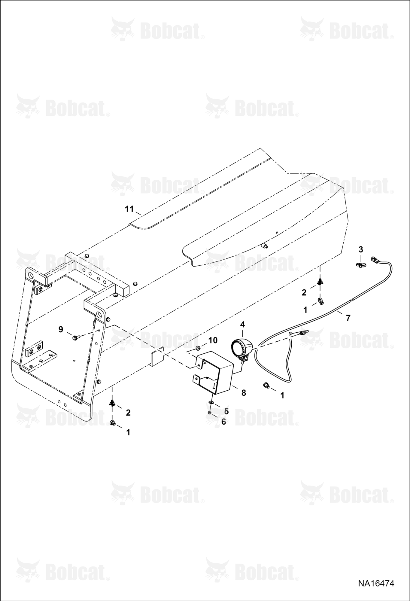 Boom Work Light (W/Deutsch DT04-2P Connector)