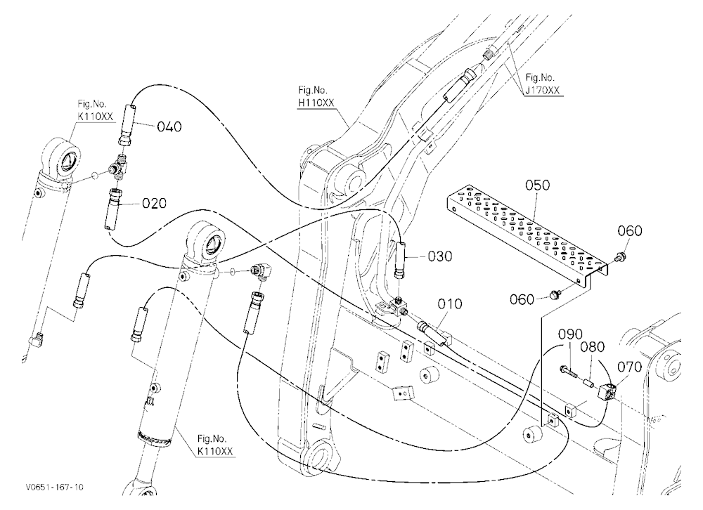 Oil Piping (Bucket Front)