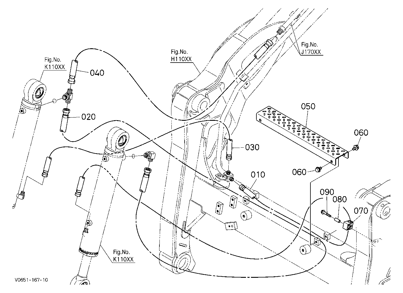 Oil Piping (Bucket Front)