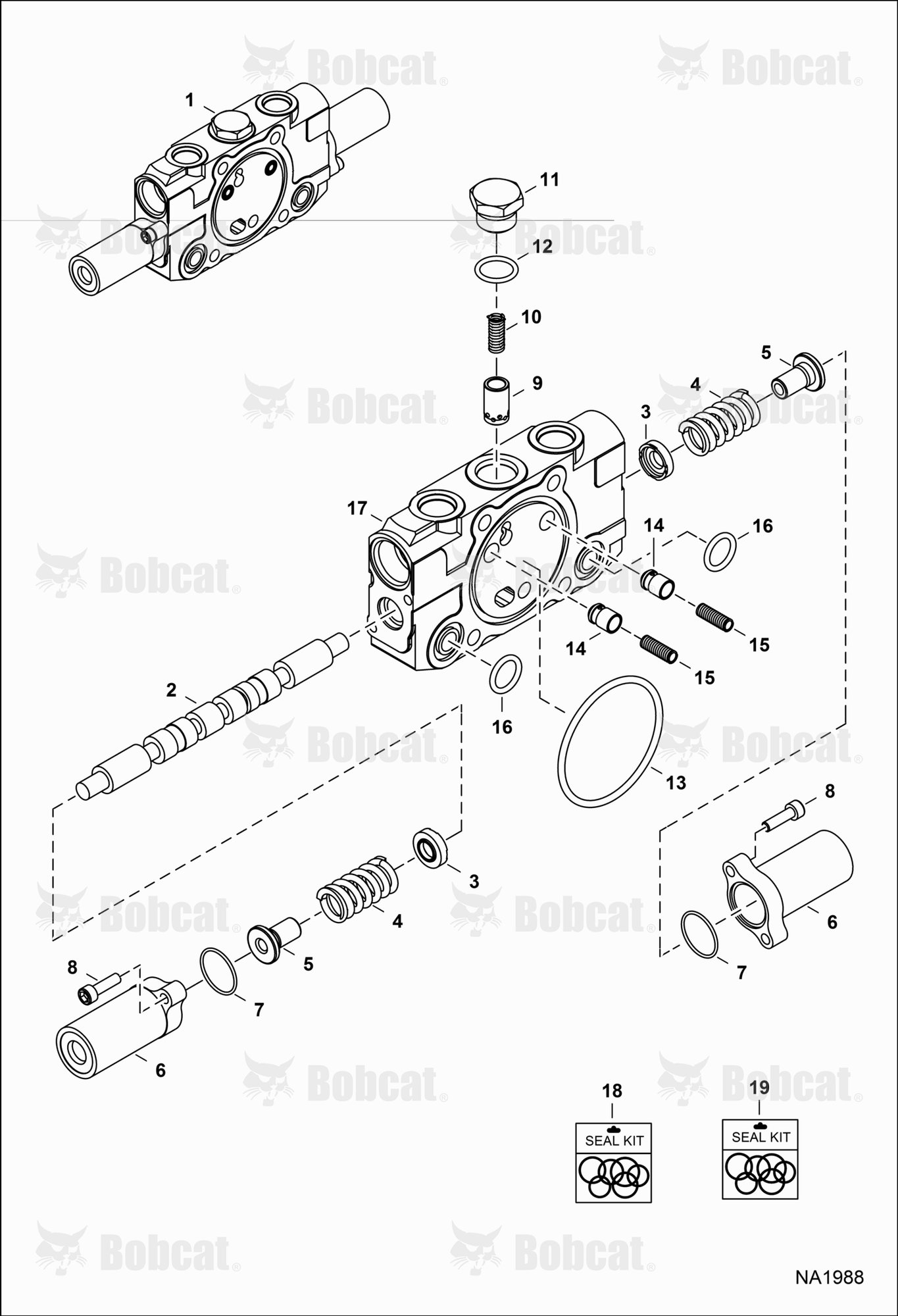 Hydraulic Control Valve (Bucket Section)