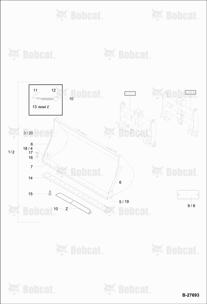 Light Material Bucket 1950MM 1,20CBM + 1,35CBM