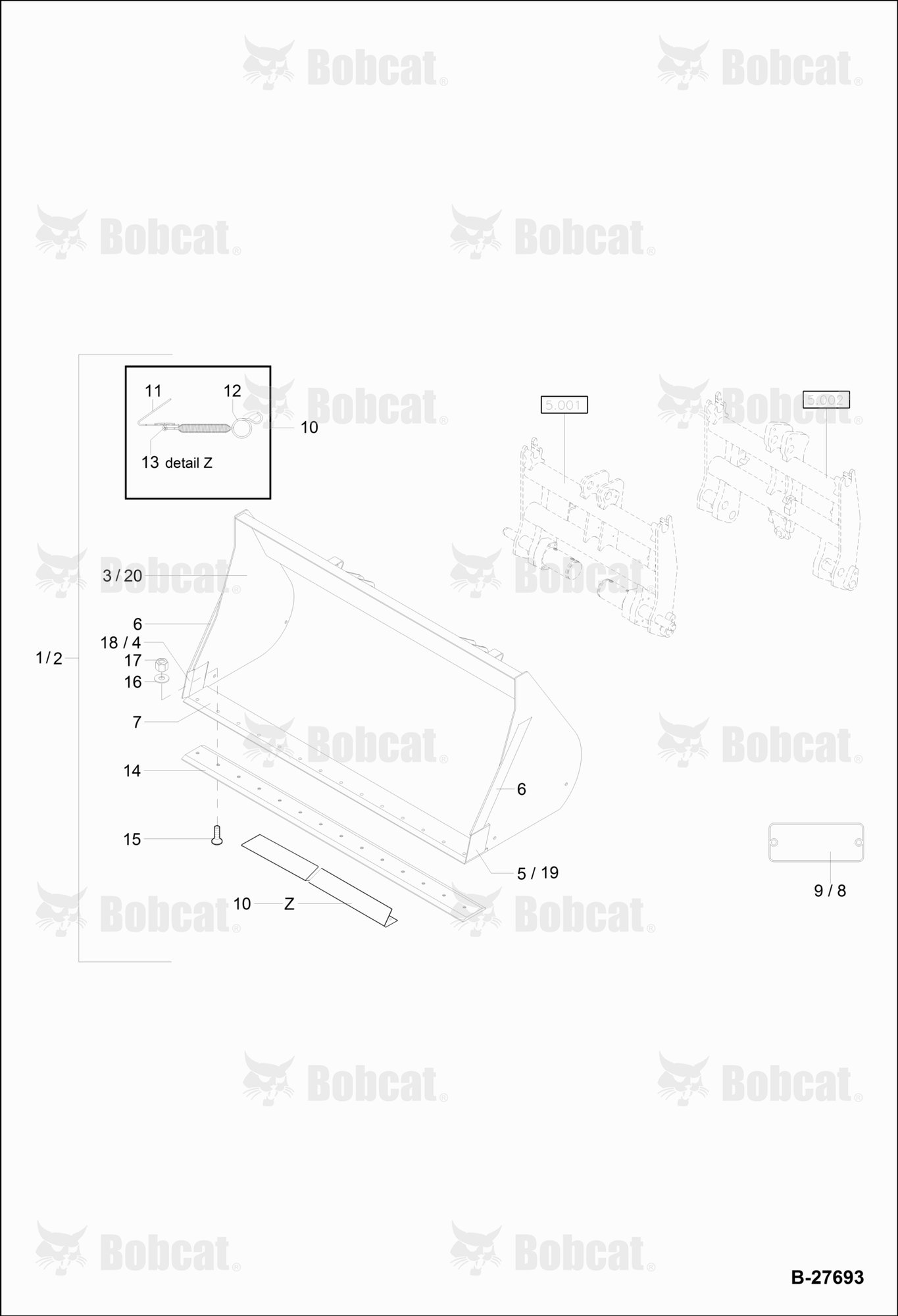 Light Material Bucket 1950MM 1,20CBM + 1,35CBM
