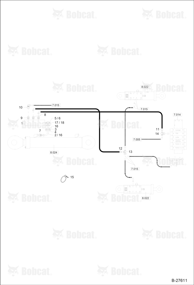 Hydraulic Installation (LOAD Holding Valve - Dipper Arm - MONO)