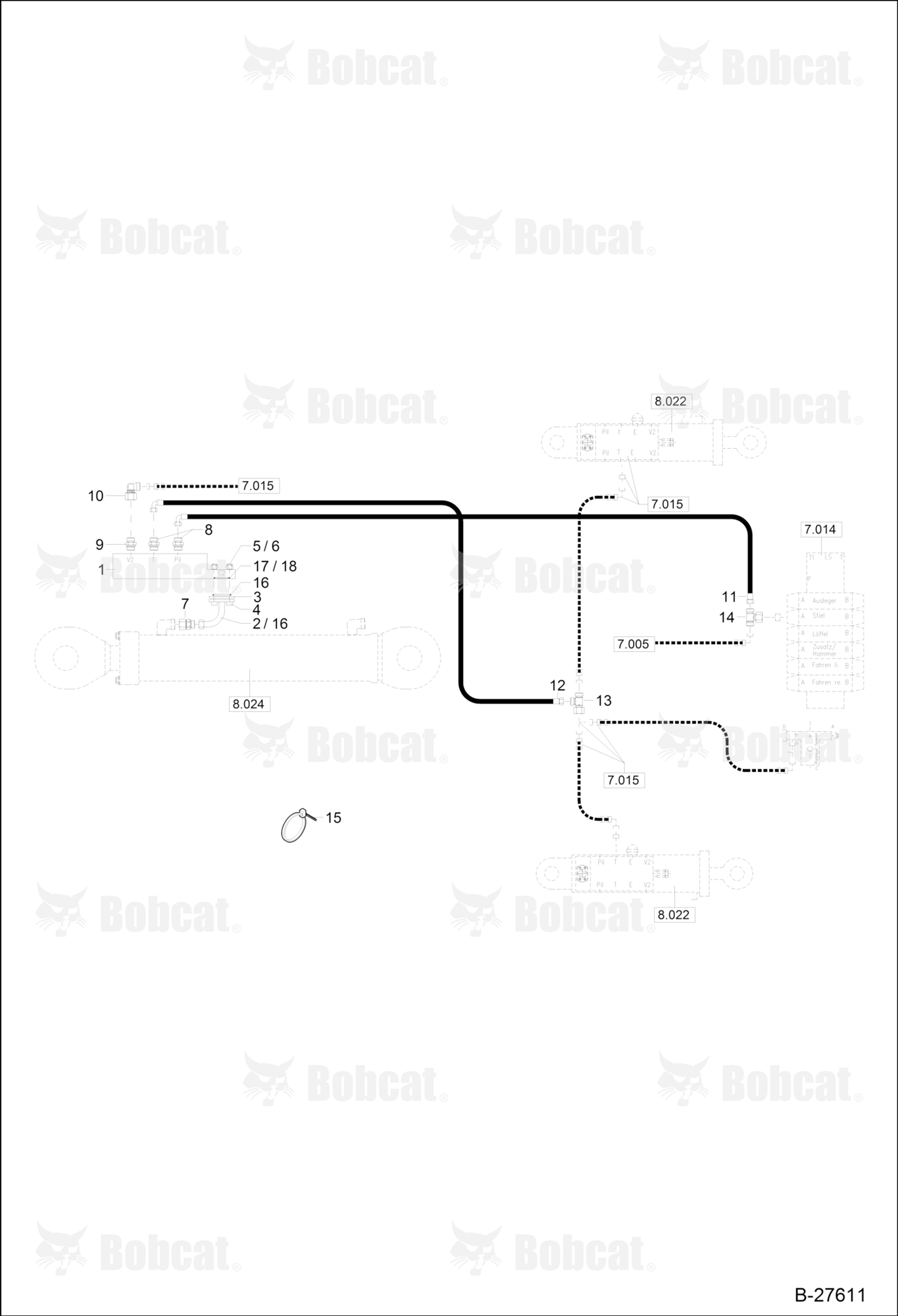 Hydraulic Installation (LOAD Holding Valve - Dipper Arm - MONO)