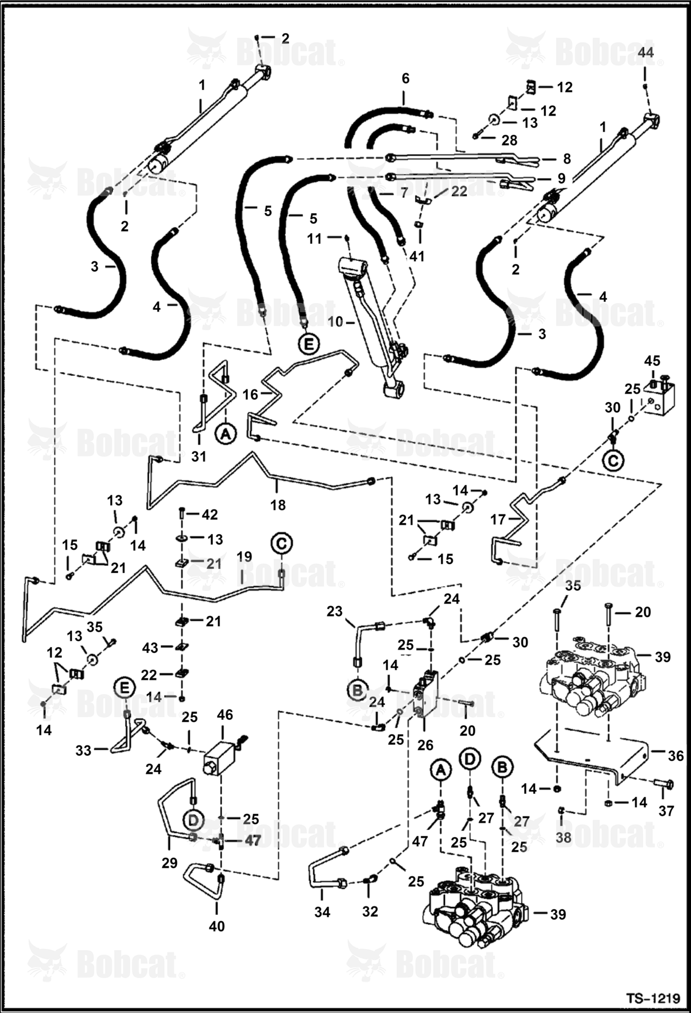 Hydraulic Circuitry (W/ Bucket Positioning Valve) 512816001 - 512818873, 508418001 - 508418085, 509718001 - 509718112