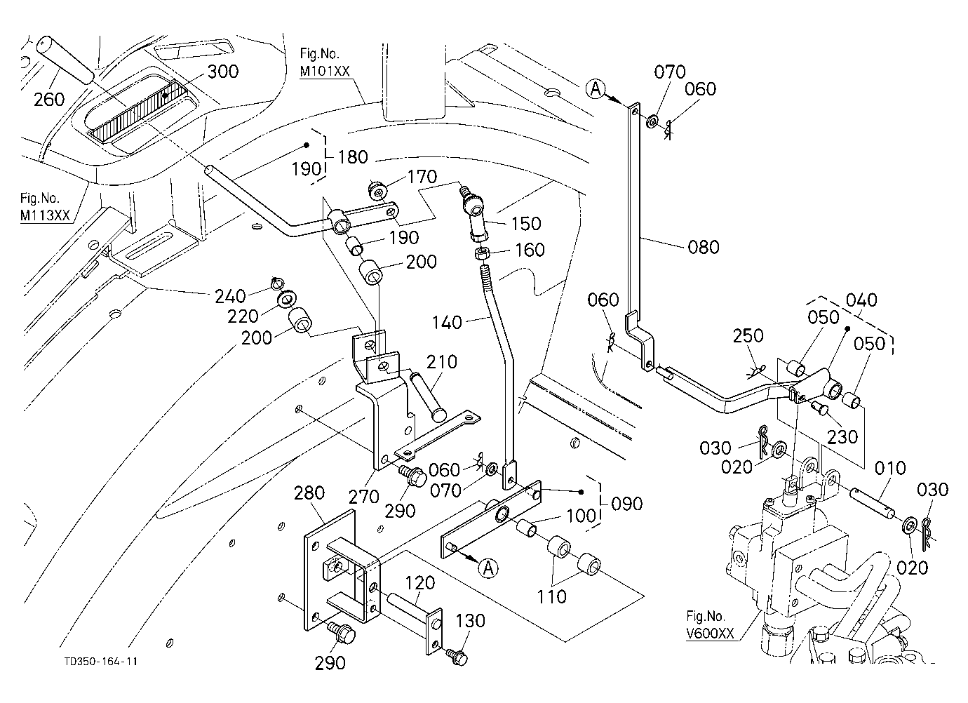 Auxiliary Control Valve Lever (1St) (W/G No.L8396)
