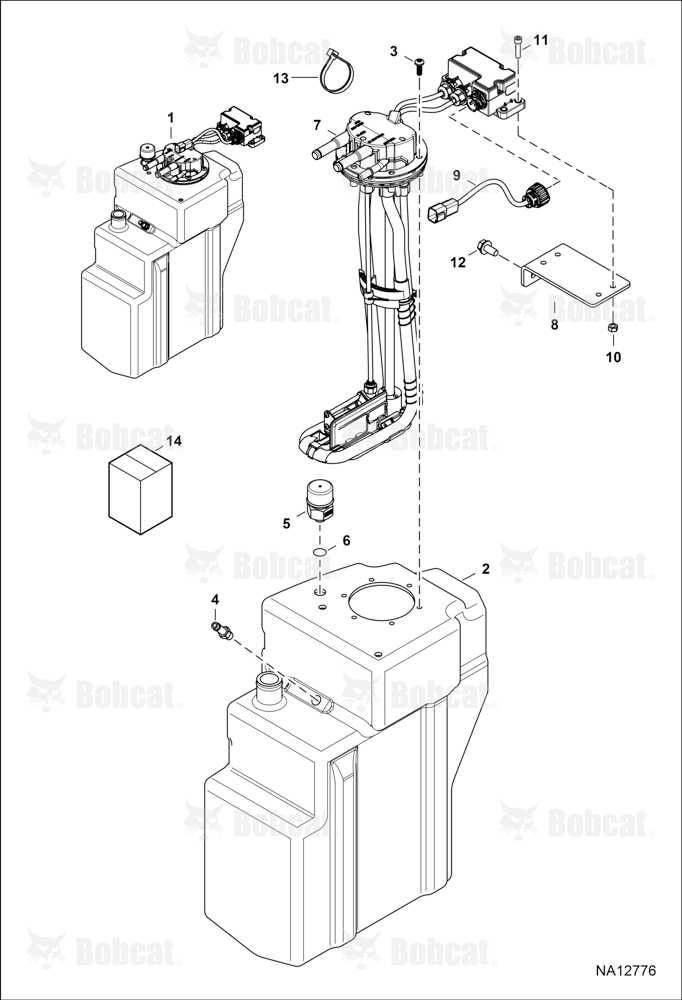 Engine & Attaching Parts (SCR System) (Tank) (W/ Bracket Mounted module) (Field Replacement)