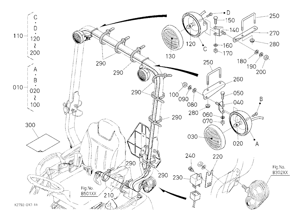 Working Light Kit (W/G No.Bx7336) [Option]