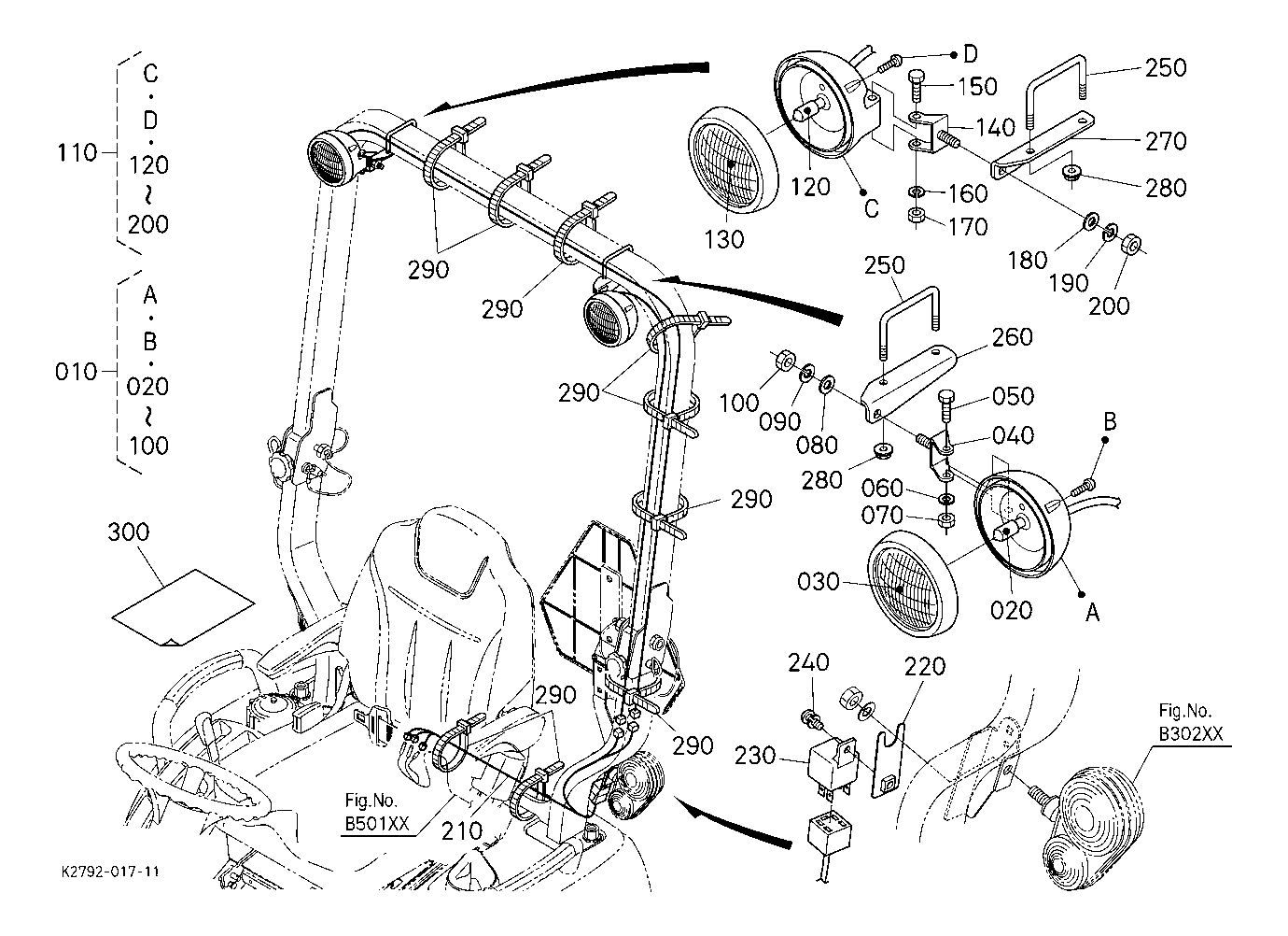 Working Light Kit (W/G No.Bx7336) [Option]