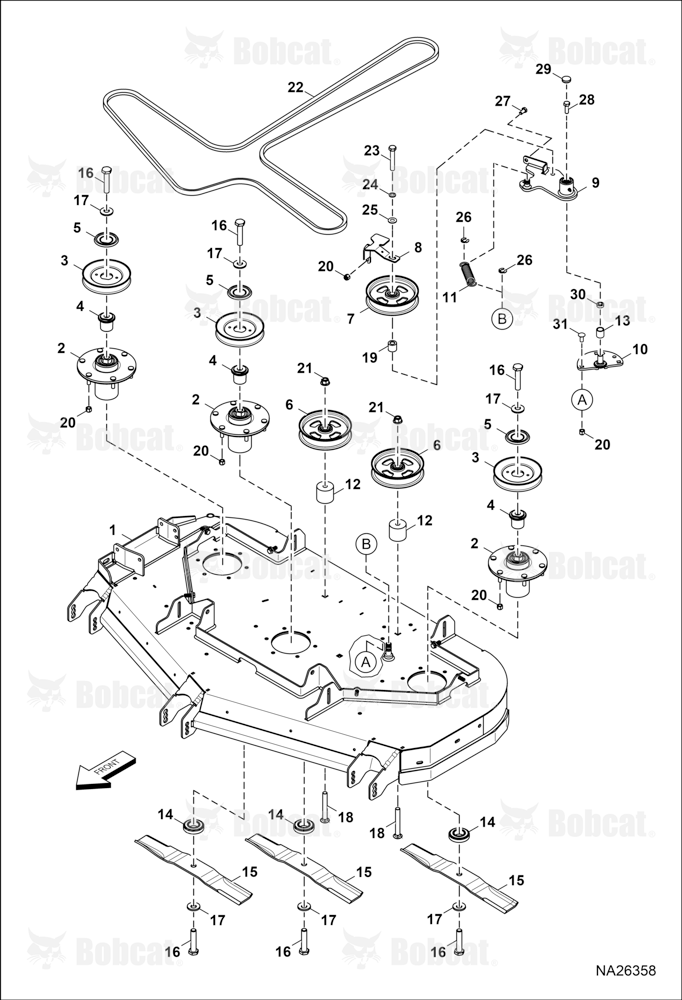BELTS, Pulleys & Blades (52")