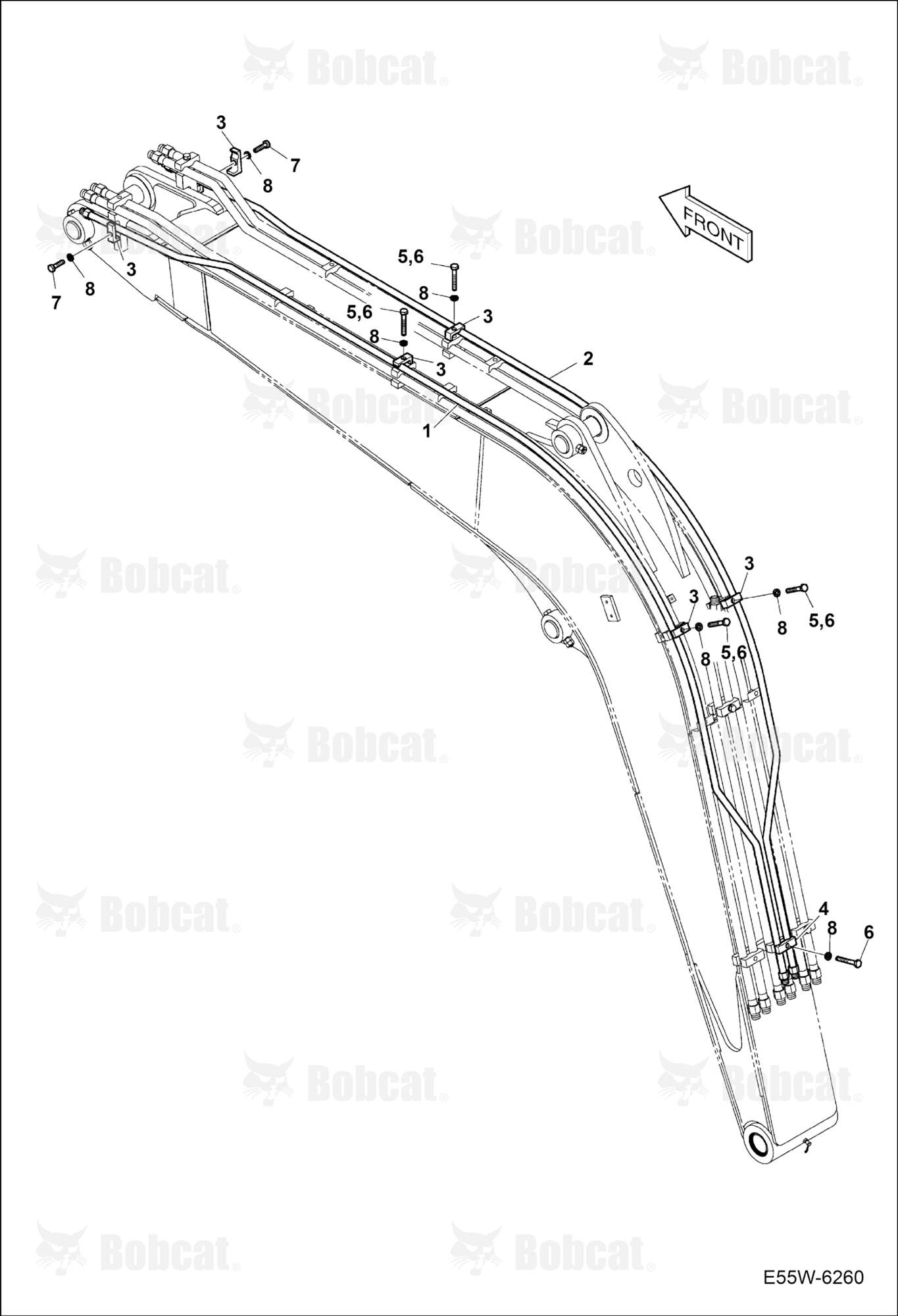 Hydraulic Circuitry (Boom) (2nd Auxiliary/Rotation)