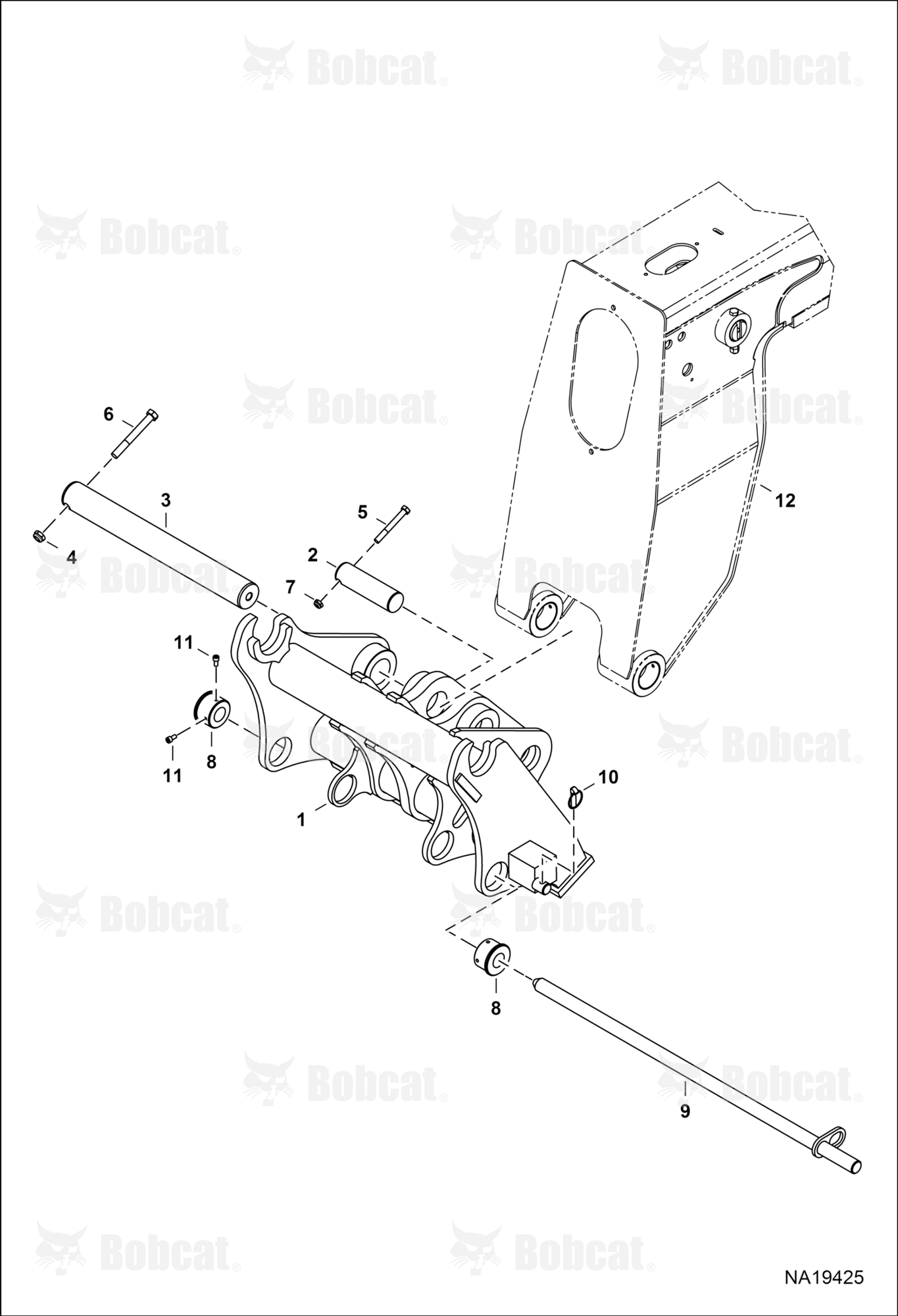 Inner Boom & Attachment Carrier (Updated Manitach) (Offset From Boom Head)