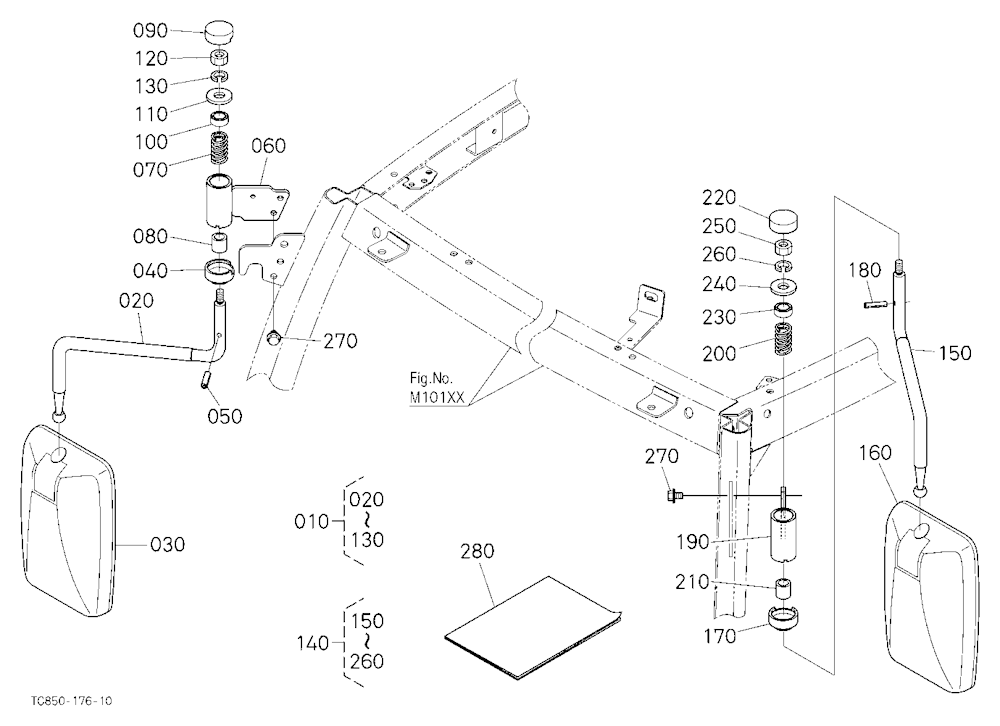 Rearview Mirror Kit (W/G No.Mx6801) [Option]