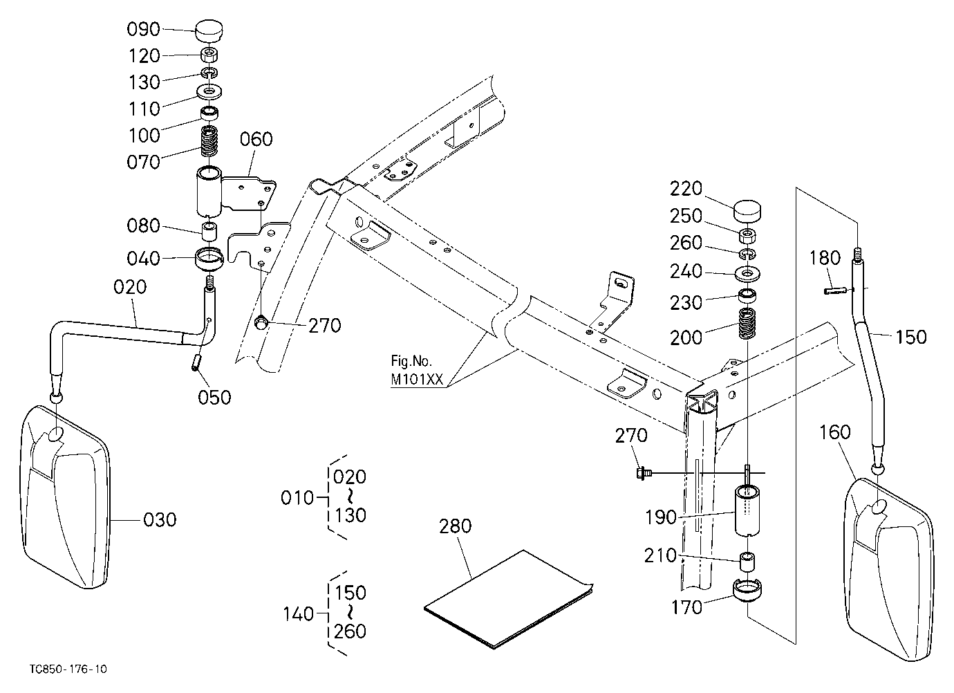 Rearview Mirror Kit (W/G No.Mx6801) [Option]