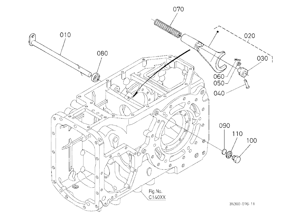 Rear Differential Lock Shift Fork