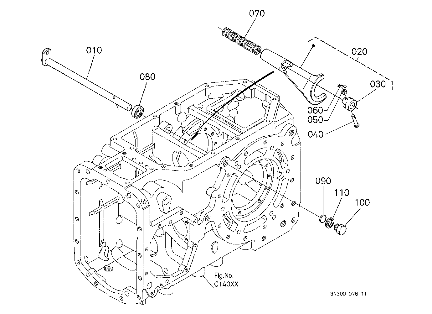 Rear Differential Lock Shift Fork