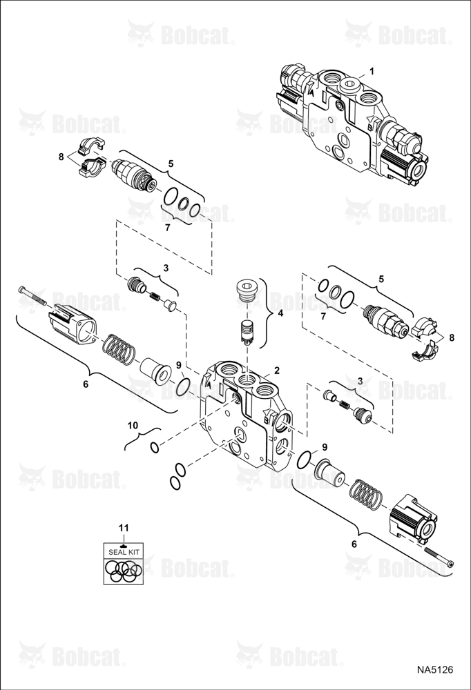 Hydraulic Control Valve (Bucket Section)
