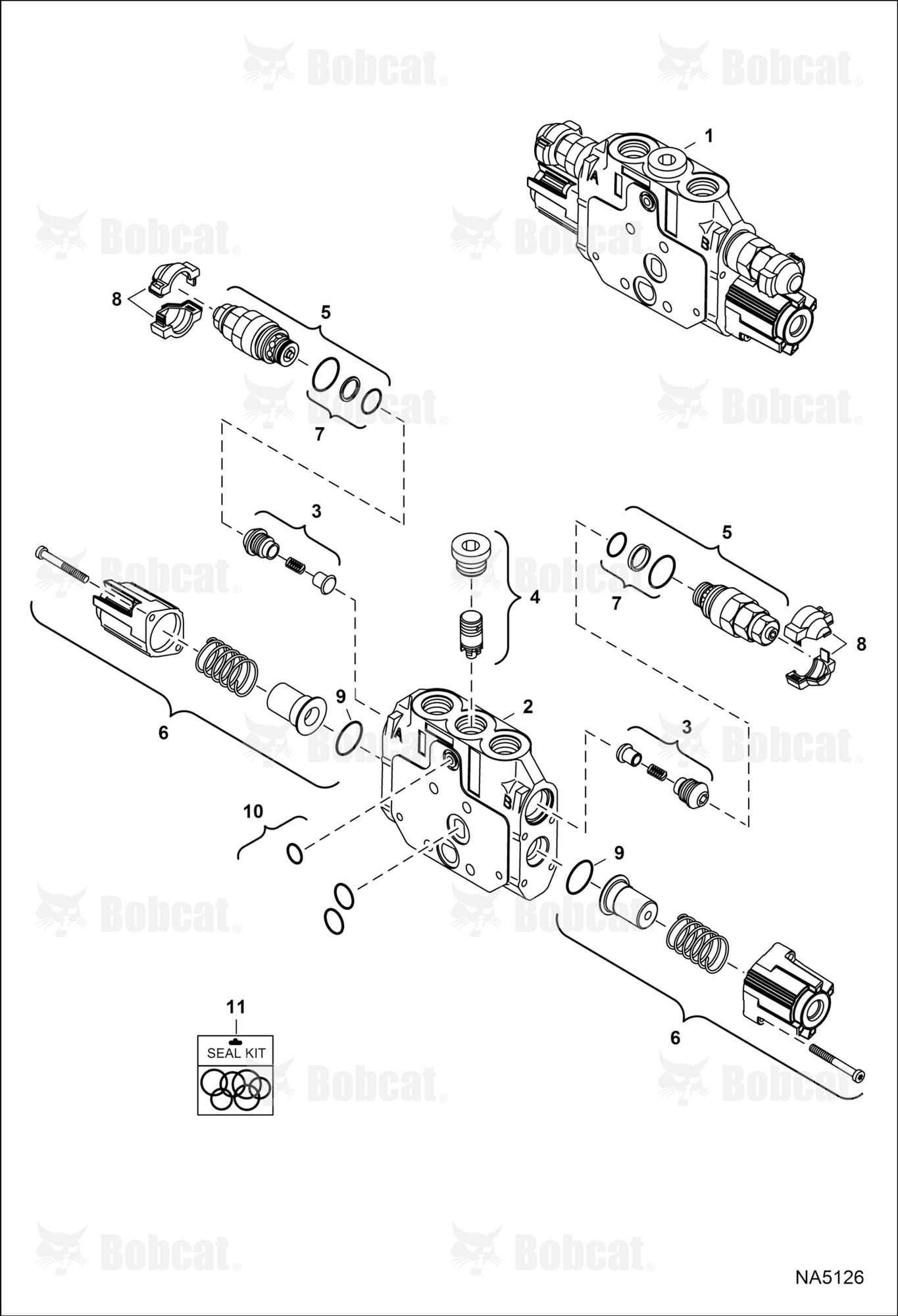 Hydraulic Control Valve (Bucket Section)