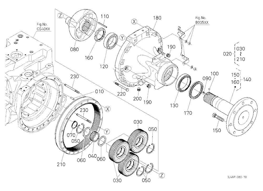 Rear Axle [Flange Type Axle]