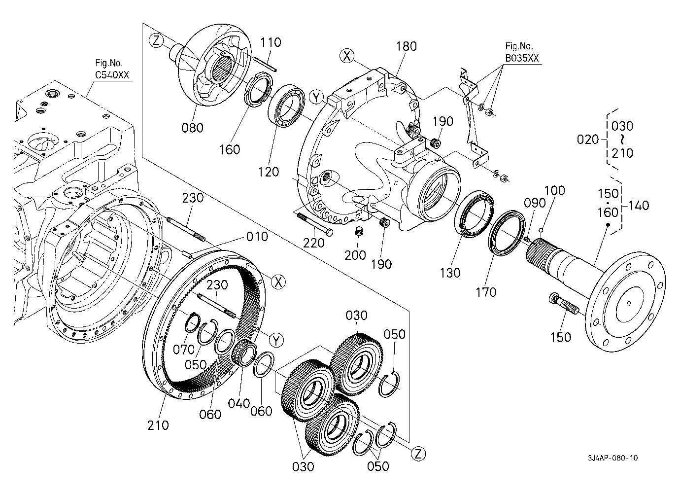 Rear Axle [Flange Type Axle]