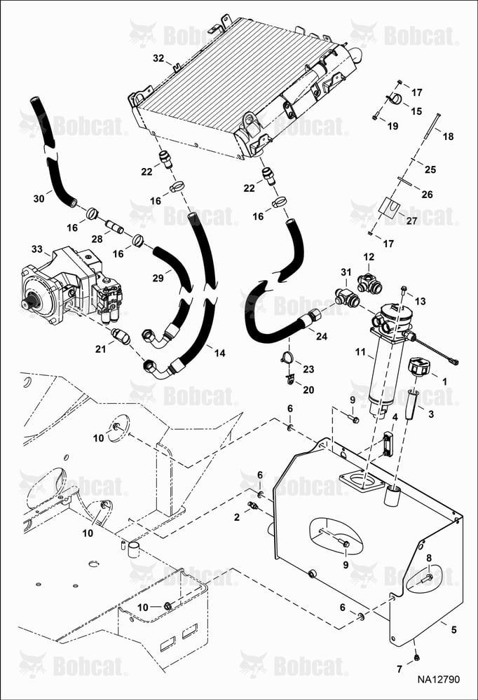 Hydrostatic Circuitry (Oil Cooler, Tank & Filter)