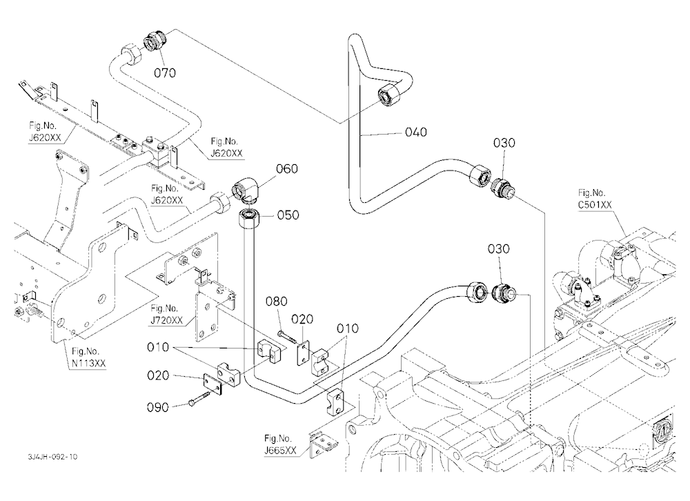 Hydraulic Oil Line (Oil Cooler/Rear) [With Front S