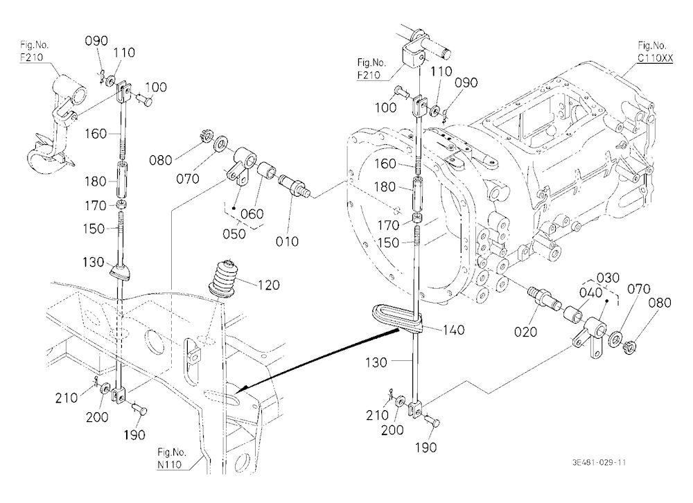 Brake Rod 1 (Brake Pedal) [Cab Type]