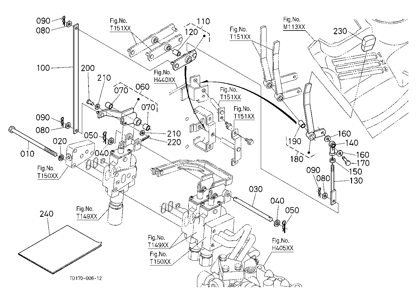 Auxiliary Control Valve Lever (3Rd) (W/G No.L8348)