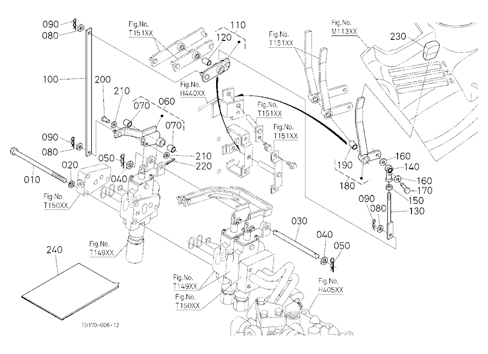 Auxiliary Control Valve Lever (3Rd) (W/G No.L8348)