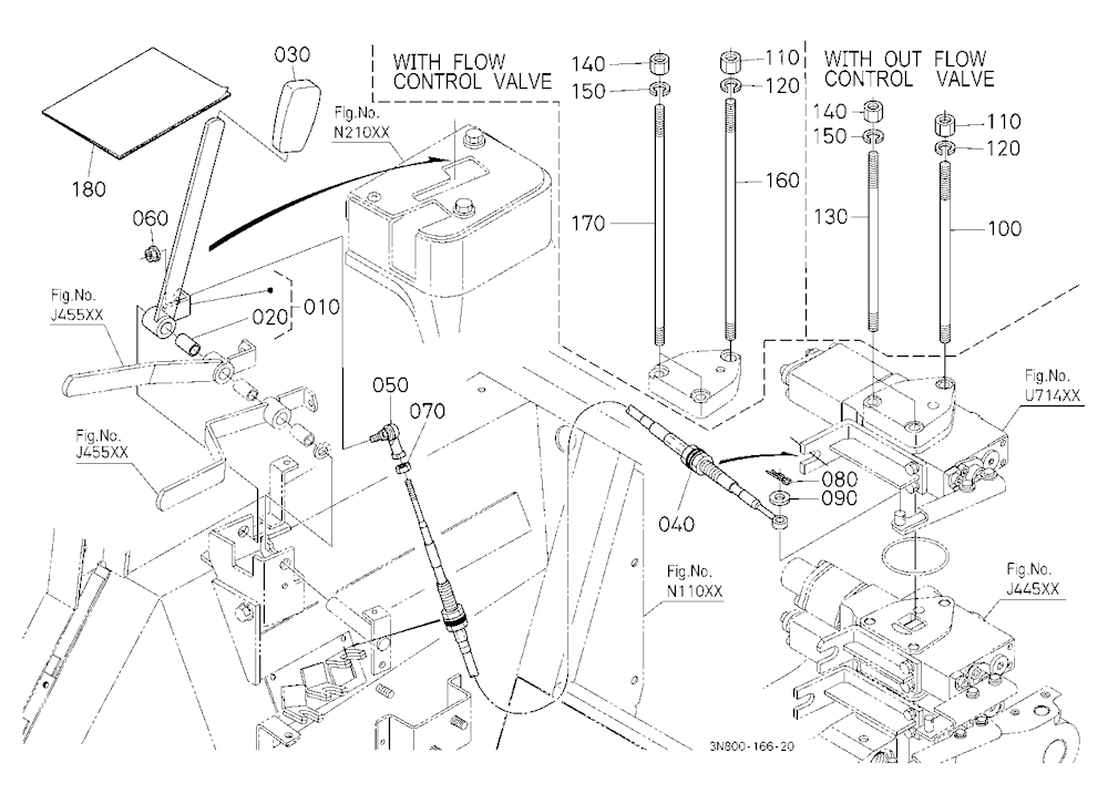 Auxiliary Control Valve Lever Kit (3Rd) (W/G No.M7