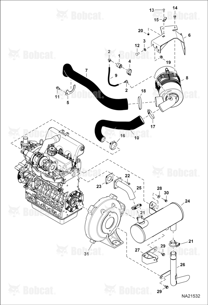 Engine & Attaching Parts (Air Cleaner & Muffler)