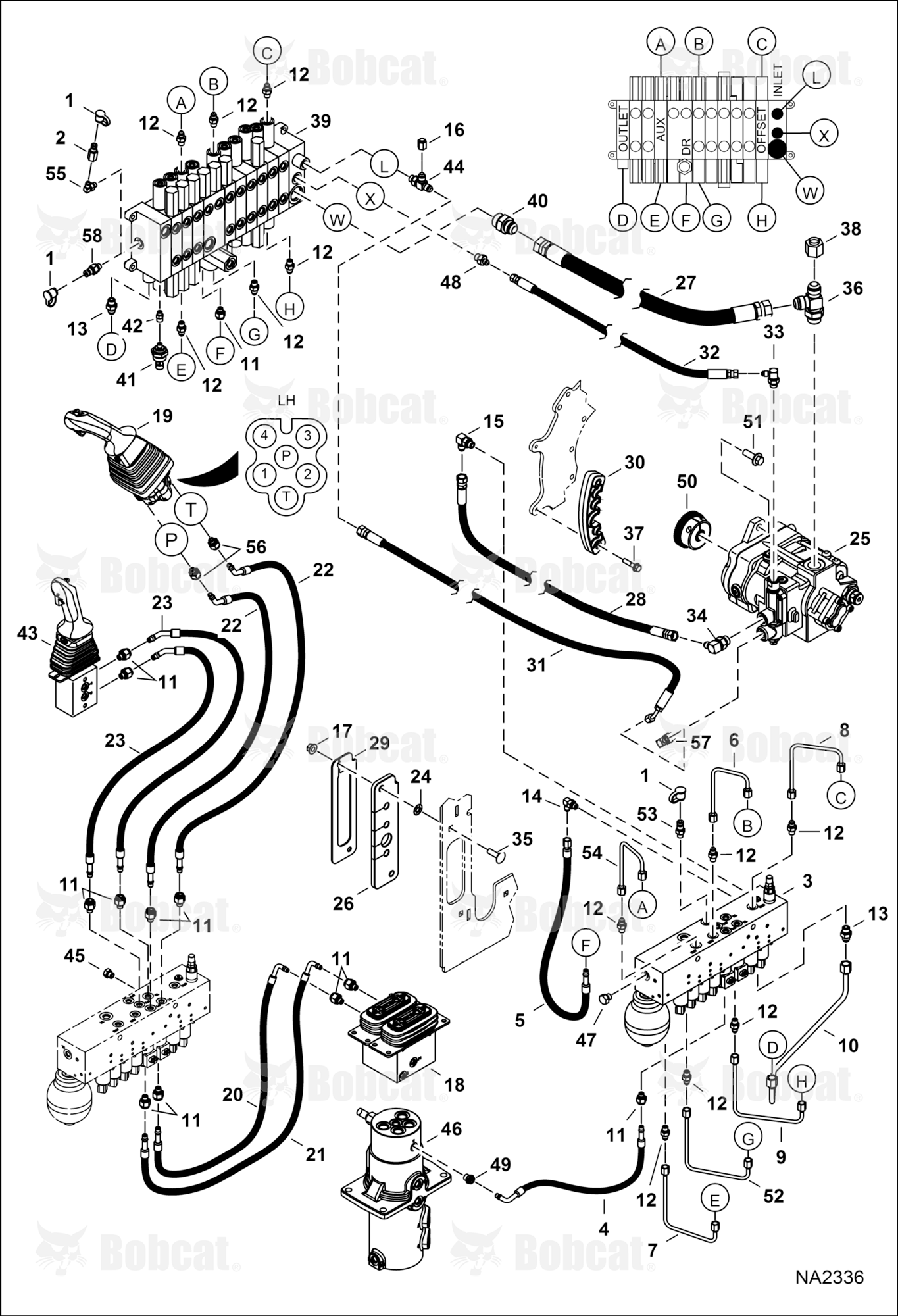 Hydraulic Circuitry (Manifold & Pump) (W/ Angle Blade)