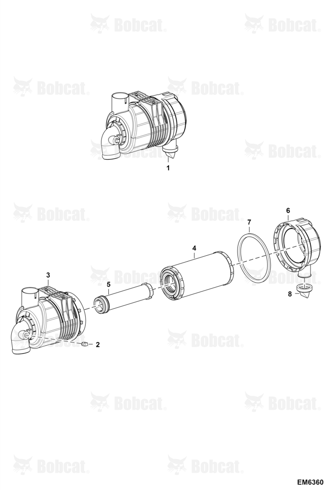 Air Filter (Engine S/N EJ0001 - 4JB9999)