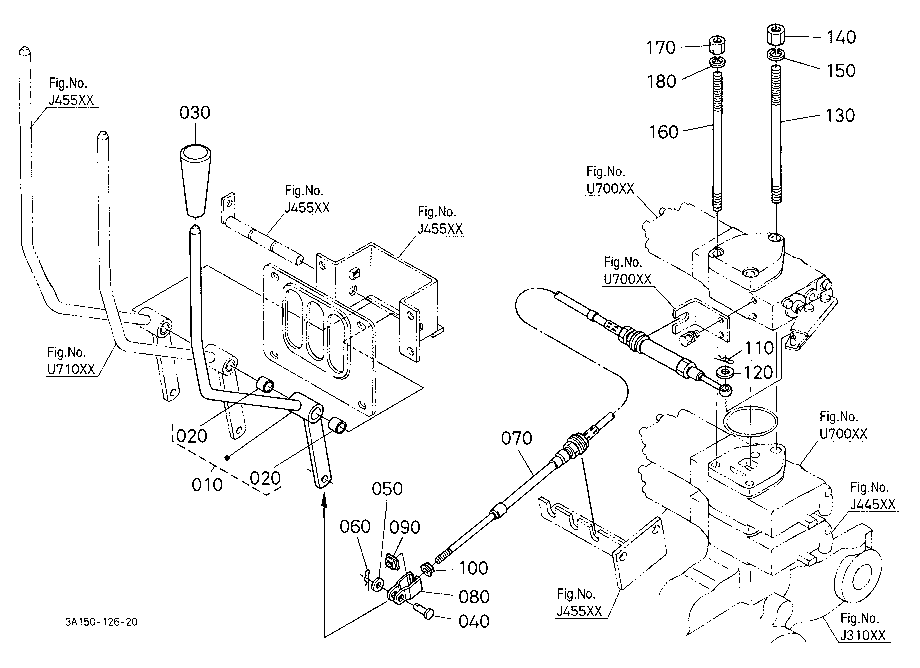 Auxilairy Control Valve Lever Kit (3Rd)[Rops Type]