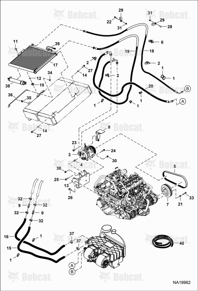 Engine & Attaching Parts (Heat & A/C Components)