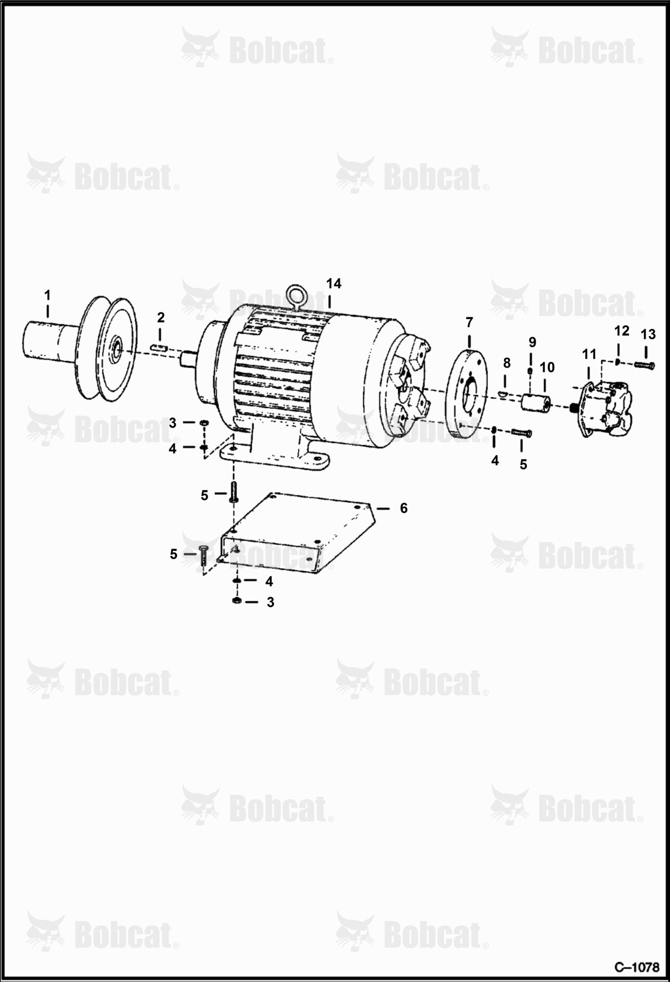 10 H.P. (CONTINUOUS DUTY) Motor & Attaching Parts 495442063 & Above, 495542063 & Above, 497442063 & Above, 497542063 & Above, 497642063 & Above, 497742063 & Above, 497842063 & Above