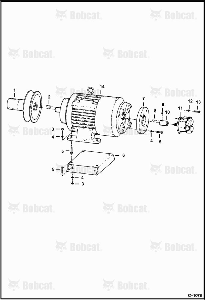 10 H.P. (CONTINUOUS DUTY) Motor & Attaching Parts  495442063 & Above, 495542063 & Above, 497442063 & Above, 497542063 & Above, 497642063 & Above, 497742063 & Above, 497842063 & Above