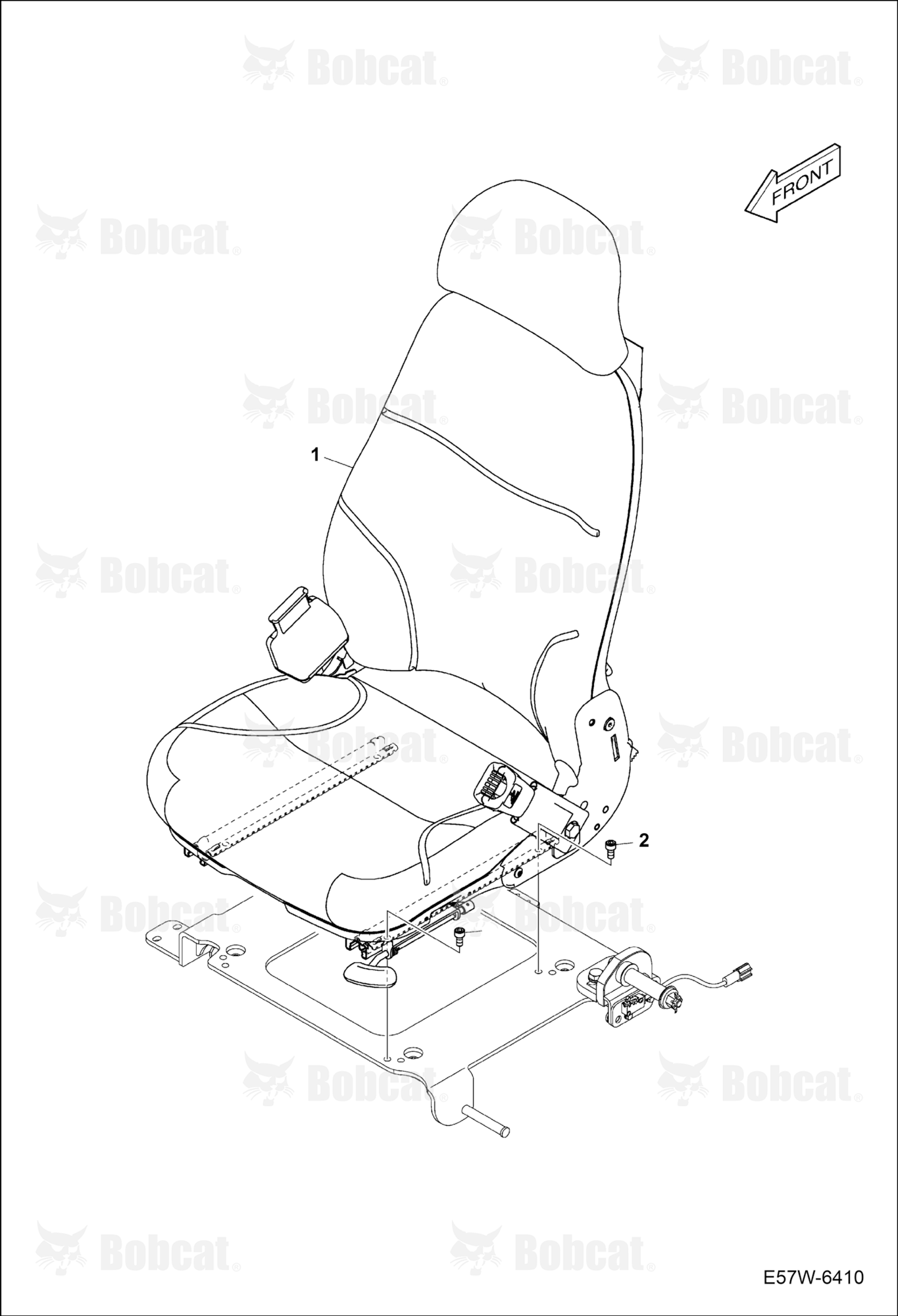 Seat (Air Suspension) (Mounting)  B3WU11001 - B3WU11424