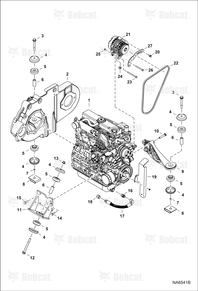 Engine & Attaching Parts (Engine Mounts) (Blue) (Engine Serial # V2403-B******)