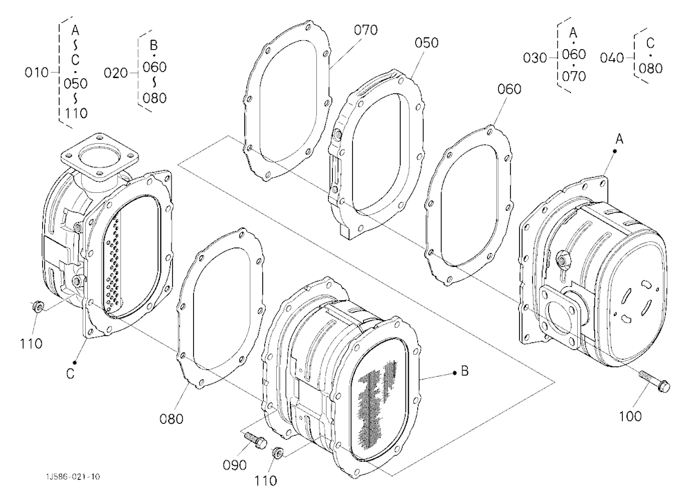 Diesel Particulate Filter Muffler [Component Parts